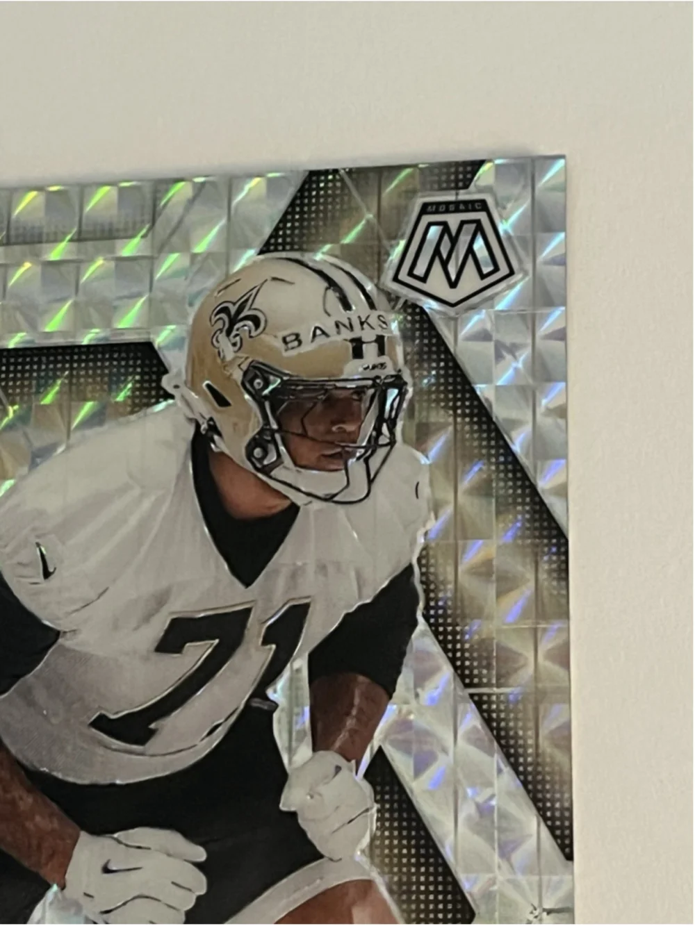 Kelvin Banks Jr 2025 Panini Mosaic Silver Prizm Rookie Card # 338 Saints